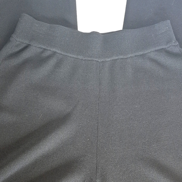 Tahari Pull-On Wide Leg Pants Elastic Waistline Ankle Slit Colorblock - Size S/6 - Picture 3 of 11